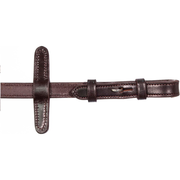 Henry James Saddlery Small Pimple Hybrid Rubber Reins with Leather Stoppers RR6 - Havana Brown